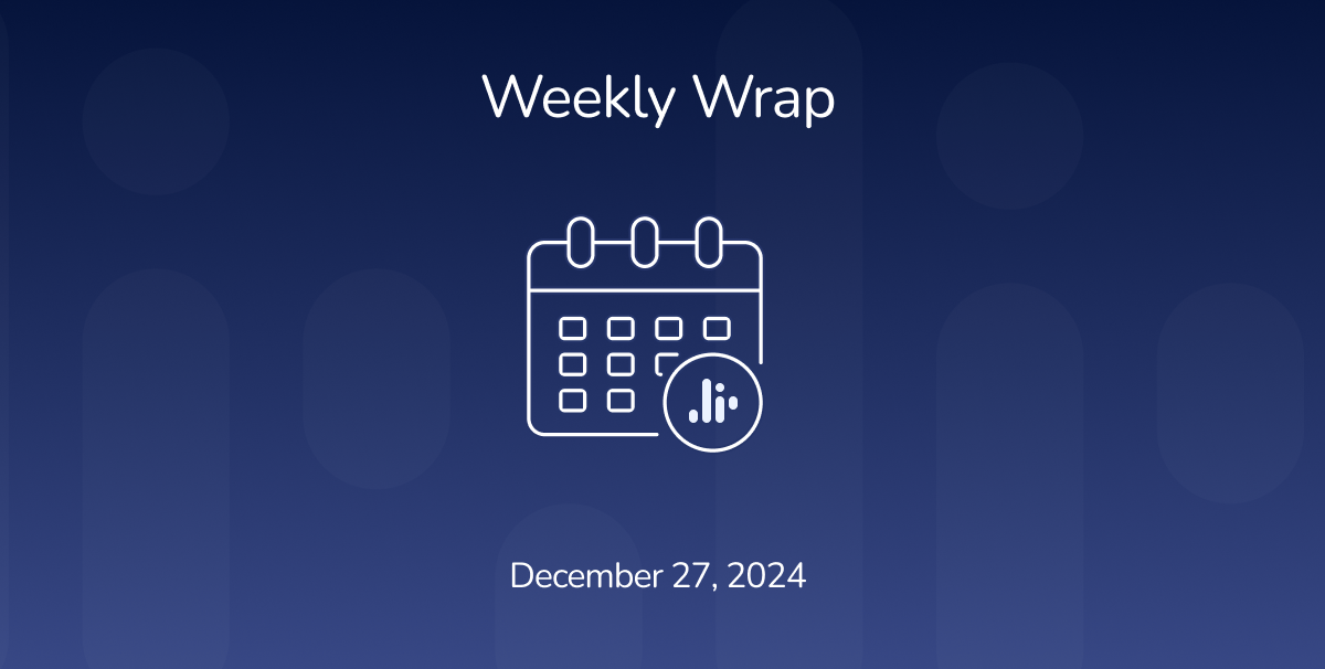 Crypto Weekly Wrap: 27th December 2024